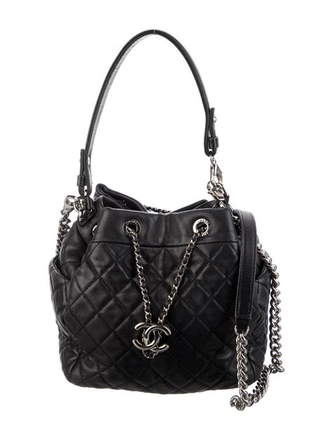 chanel small bucket bag with chain|chanel bucket bag vintage.